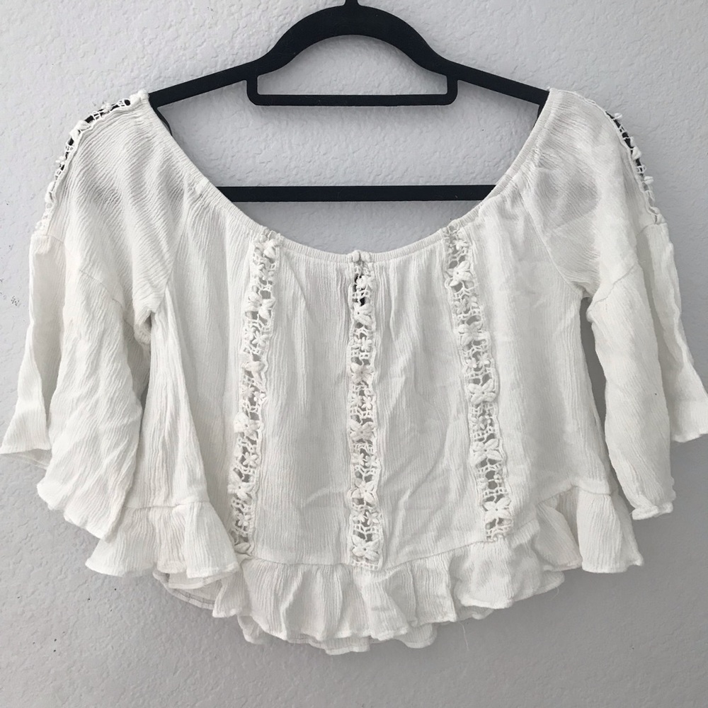 White crop top